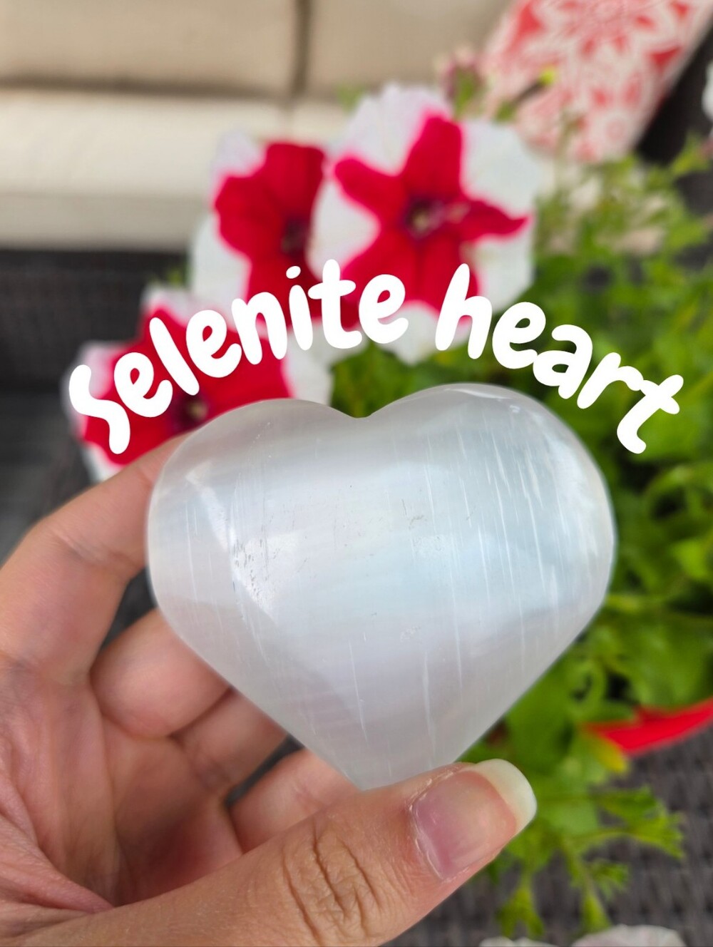 Selenite Heart Crystal